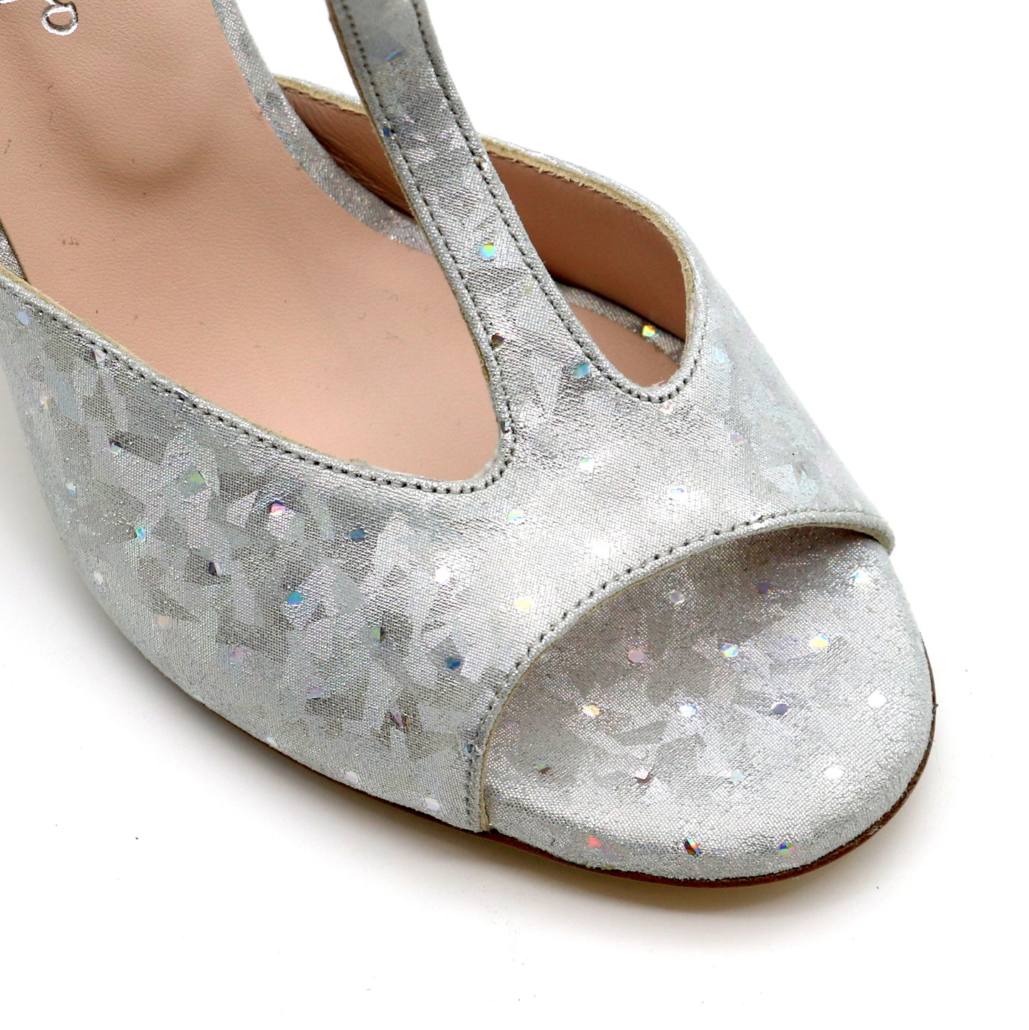 Sencillo argenté effet hologramme talons 8cm