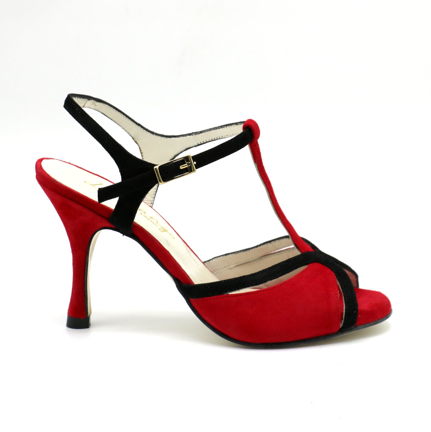 Salomé rouge et noir talons 8cm