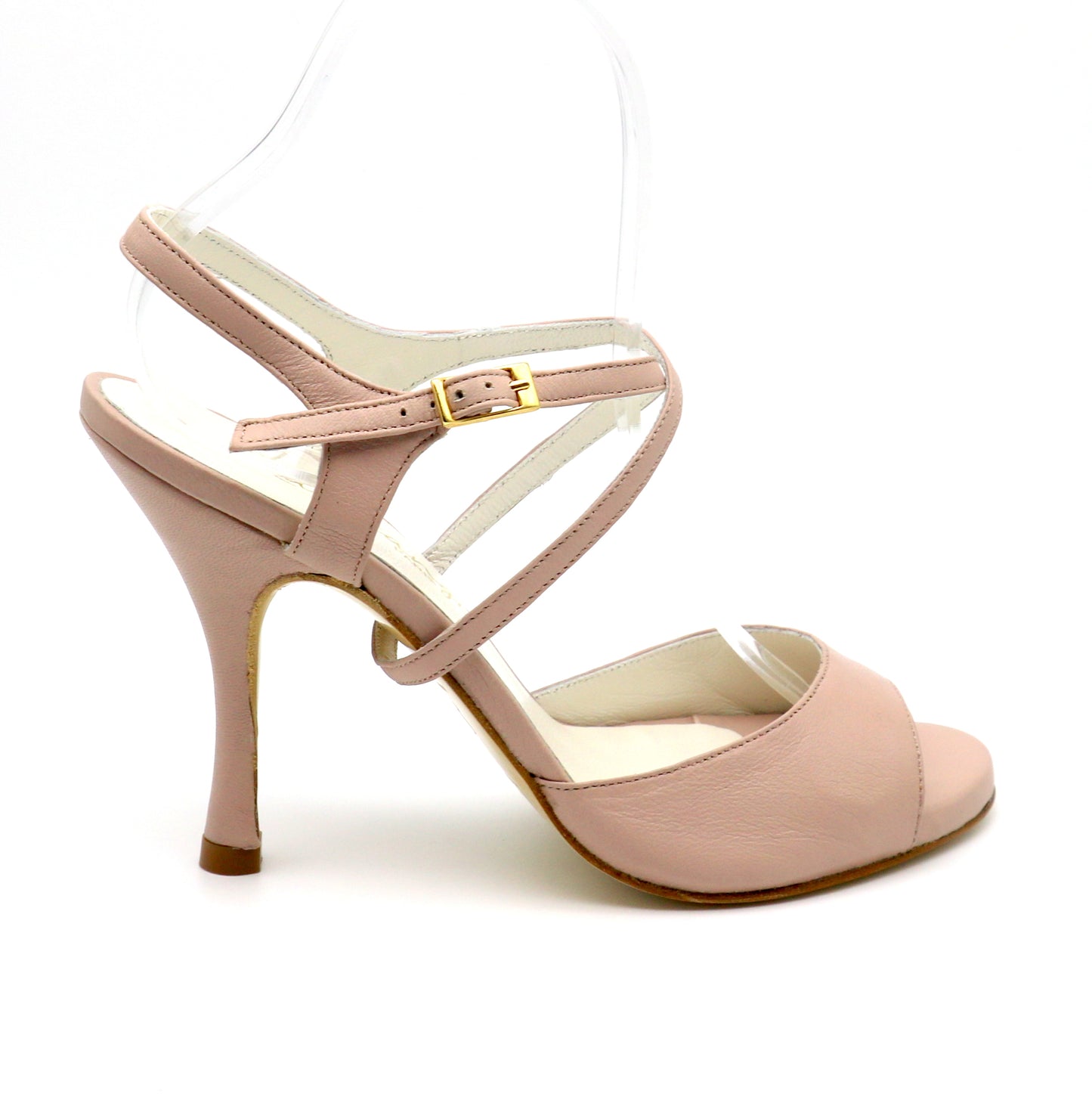 Sentimental cuir lisse nude rosé talons 9cm