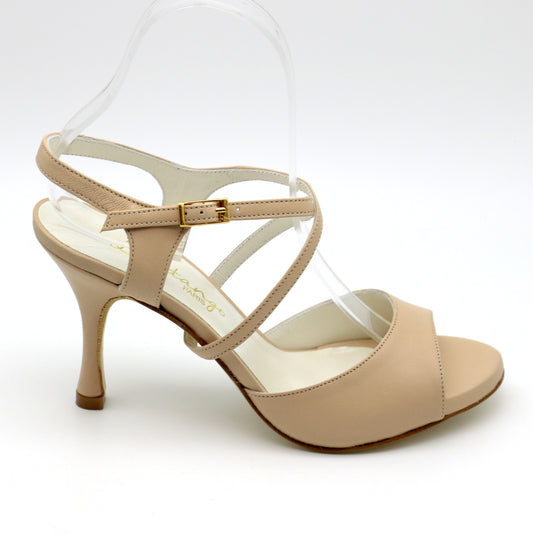 Sentimental Cuir lisse nude talons 8cm