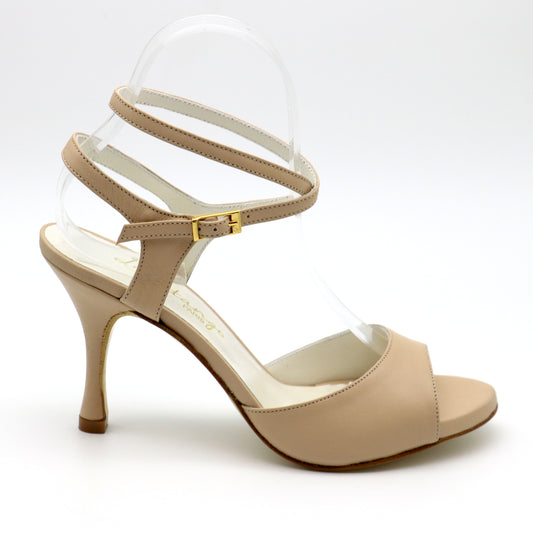 Sentimental Cuir lisse nude talons 8cm