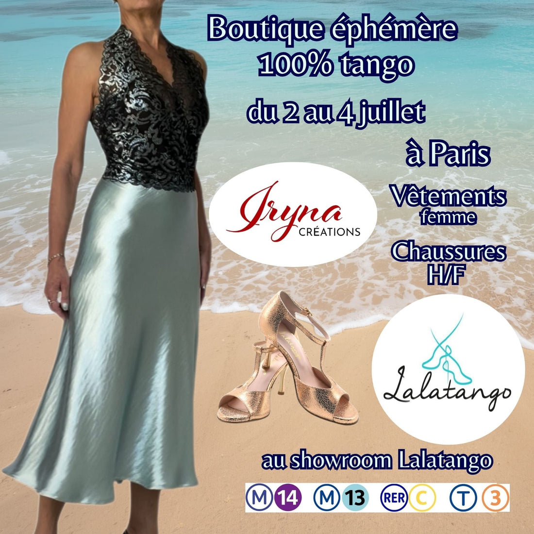 BOUTIQUE EPHEMERE : chaussures Lalatango et vêtements Iryna Créations du 2 au 4 juillet à Paris