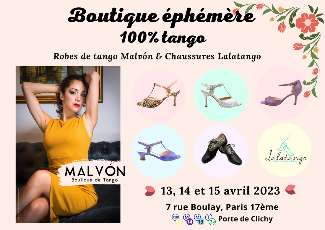 BOUTIQUE EPHEMERE : vêtements MALVÓN et chaussures LALATANGO du 13 au 15 avril à Paris