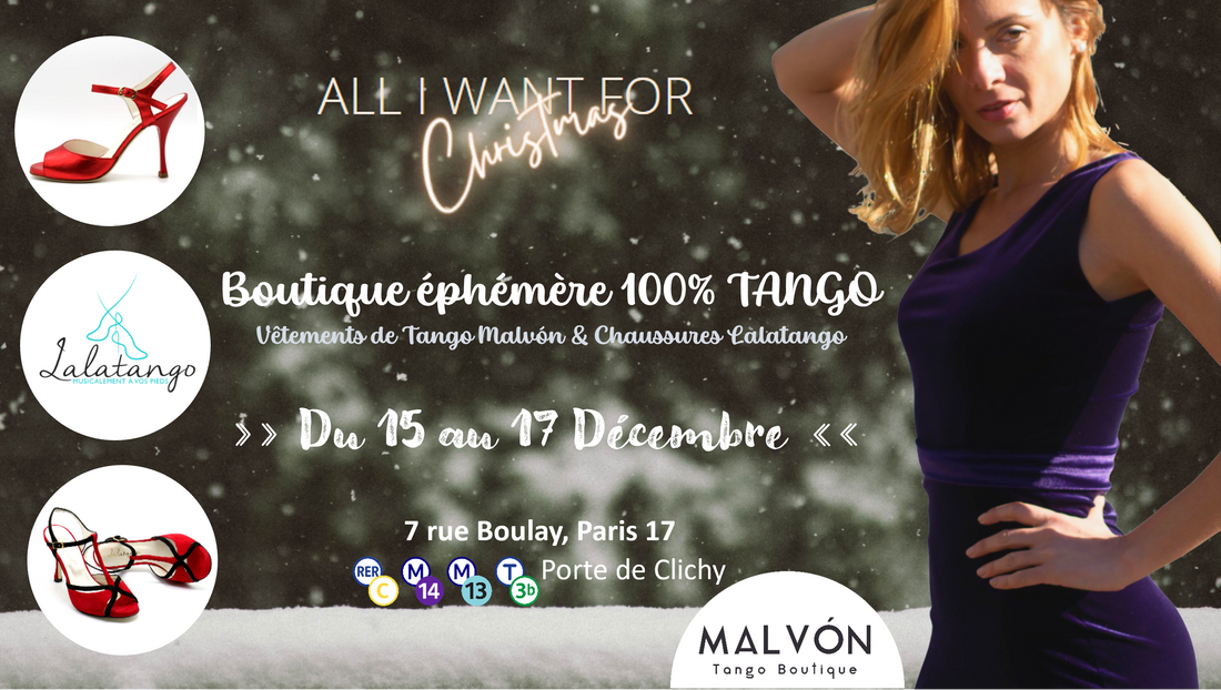 BOUTIQUE EPHEMERE : vêtements MALVÓN et chaussures LALATANGO du 15 au 17 décembre à Paris