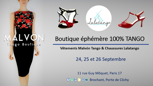 BOUTIQUE EPHEMERE : vêtements MALVÓN TANGO et chaussures LALATANGO du 24 au 26 Septembre 2020 à Paris