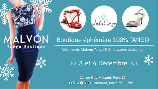BOUTIQUE EPHEMERE : vêtements MALVÓN TANGO et chaussures LALATANGO les 3 et 4 décembre 2021 à Paris