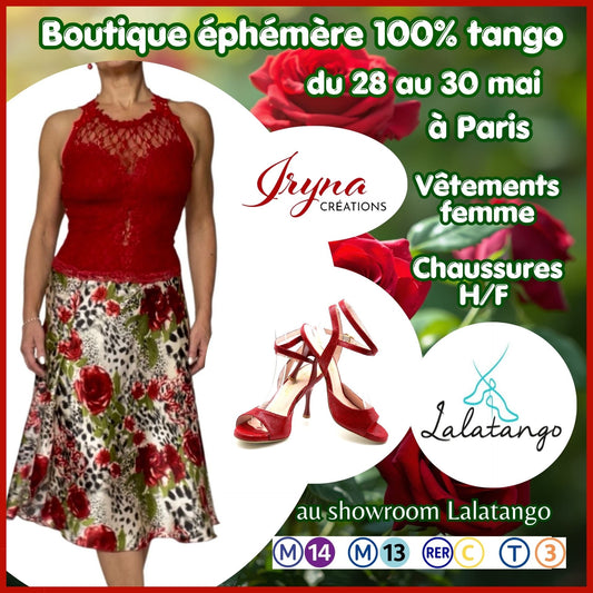 BOUTIQUE EPHEMERE : chaussures Lalatango et vêtements Iryna Créations du 28 au 30 mai à Paris