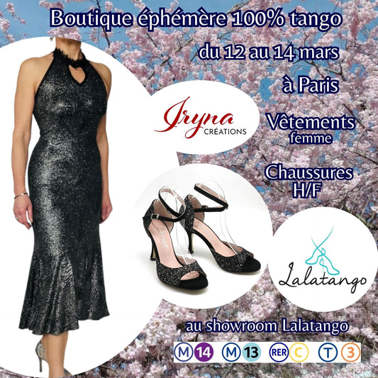 BOUTIQUE EPHEMERE : chaussures Lalatango et vêtements Iryna Créations du 12 au 14 mars à Paris