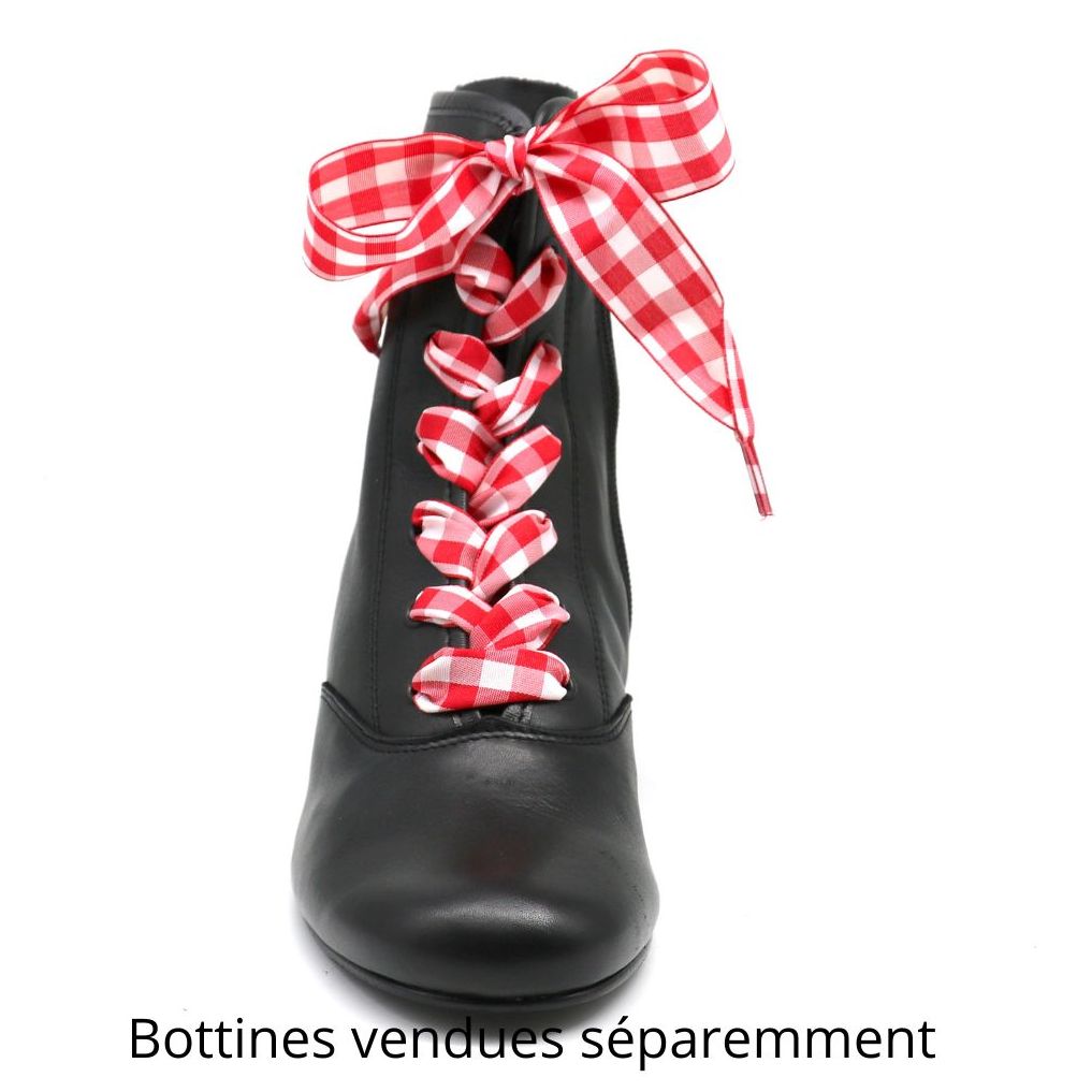 Large red and white checkered shoelaces