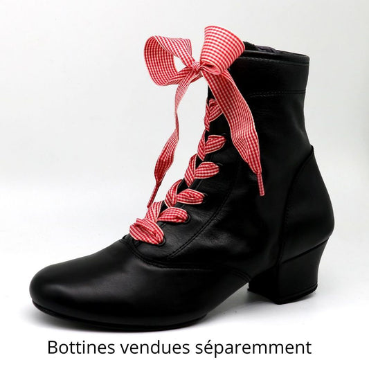 small red and white checkered shoelaces