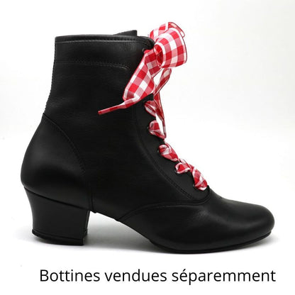 Large red and white checkered shoelaces