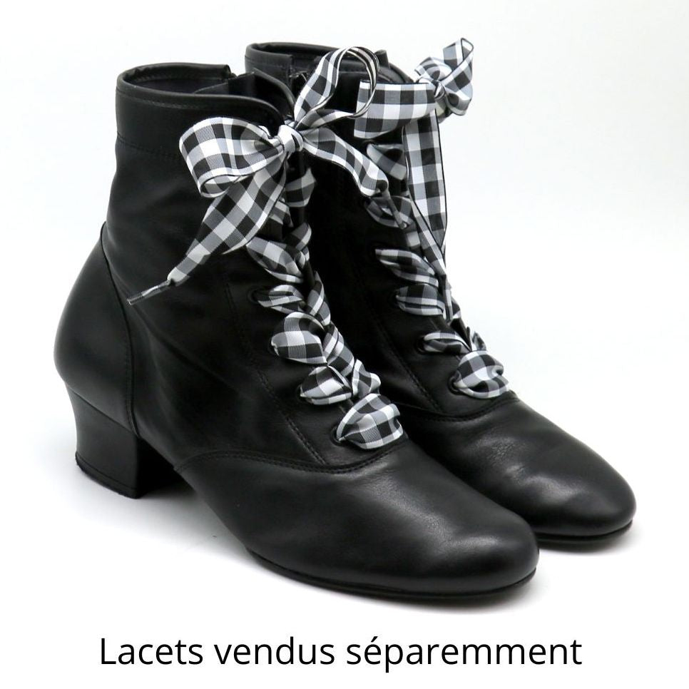 Bilbo bottines cuir lisse noir