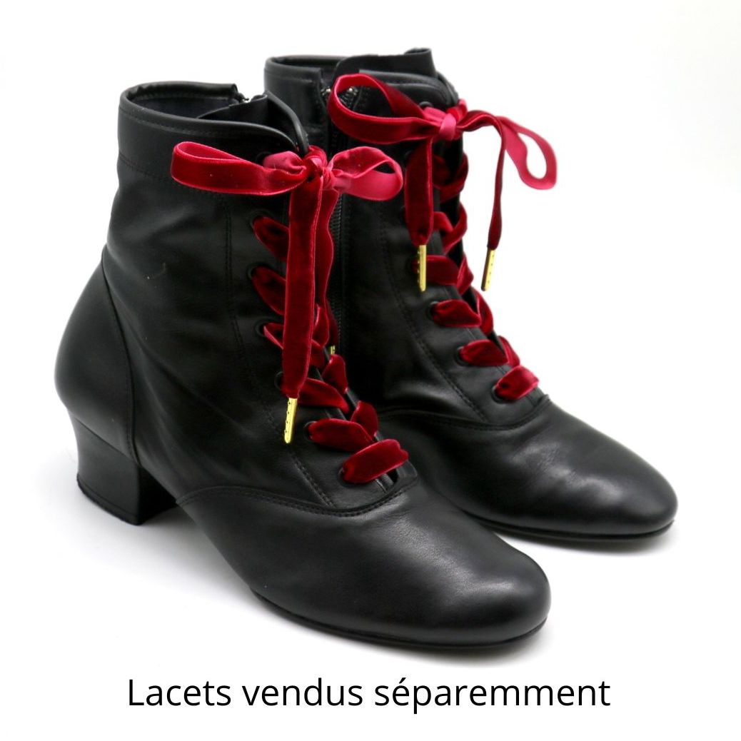 Bilbo bottines cuir lisse noir