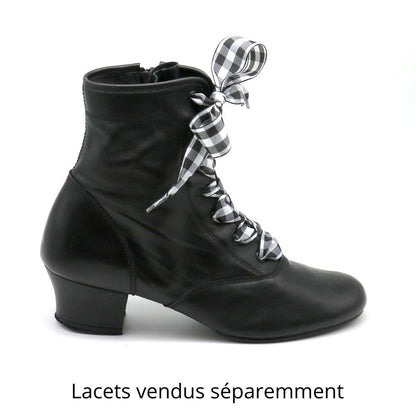 Bilbo bottines cuir lisse noir