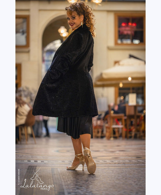 Picaflor Champagne Doré façon serpent talons 8cm