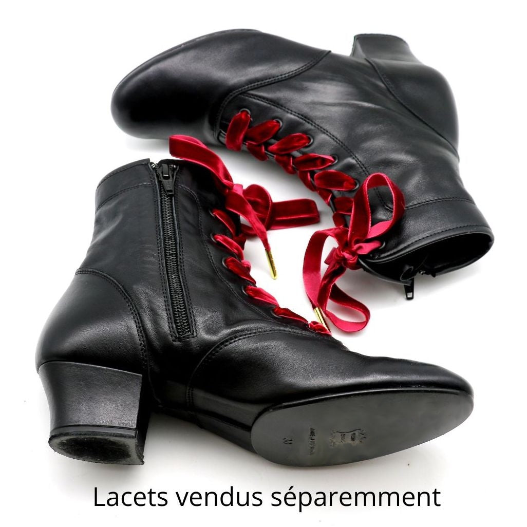 Bilbo bottines cuir lisse noir