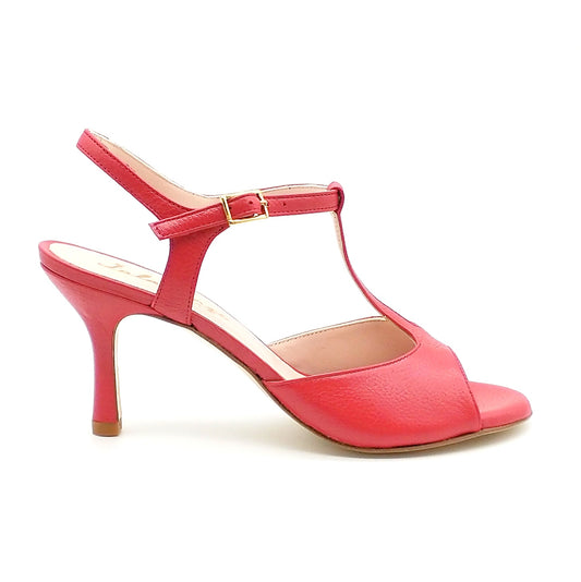 Sencillo pearly red heels 7cm