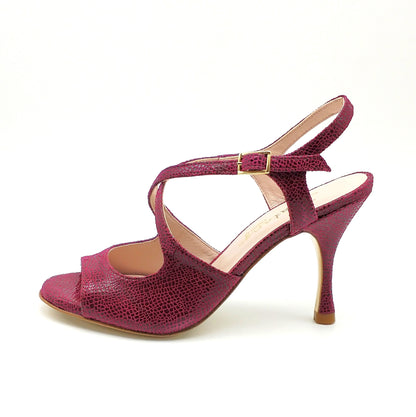 Gloria purple snake style heels 8cm 