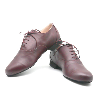 Tamango smooth burgundy leather dance sole