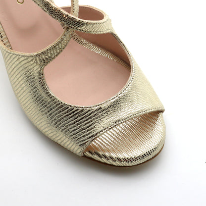 Croisé Golden Snake heels 7cm
