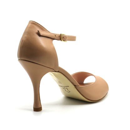 Clasico nude smooth leather 8cm heels