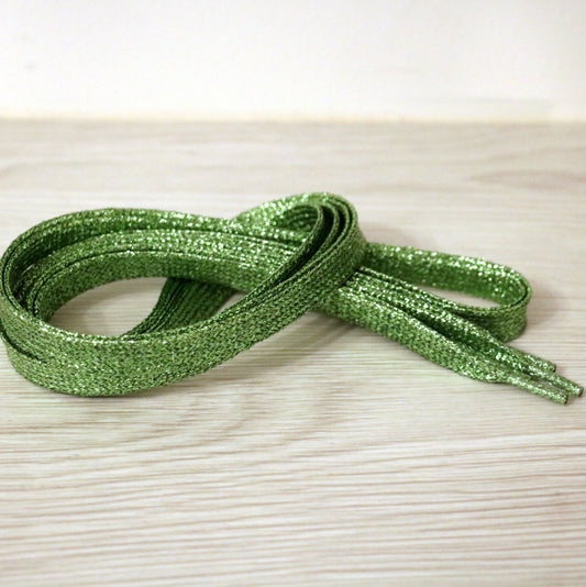 Lacets lurex vert anis