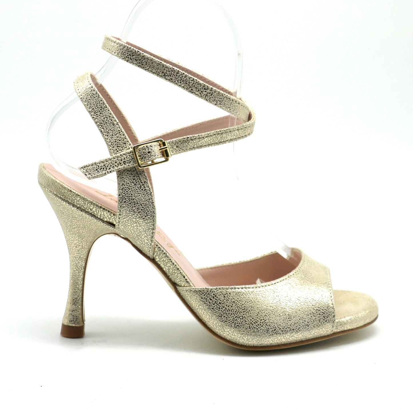 Sentimental doré satiné talons 8cm