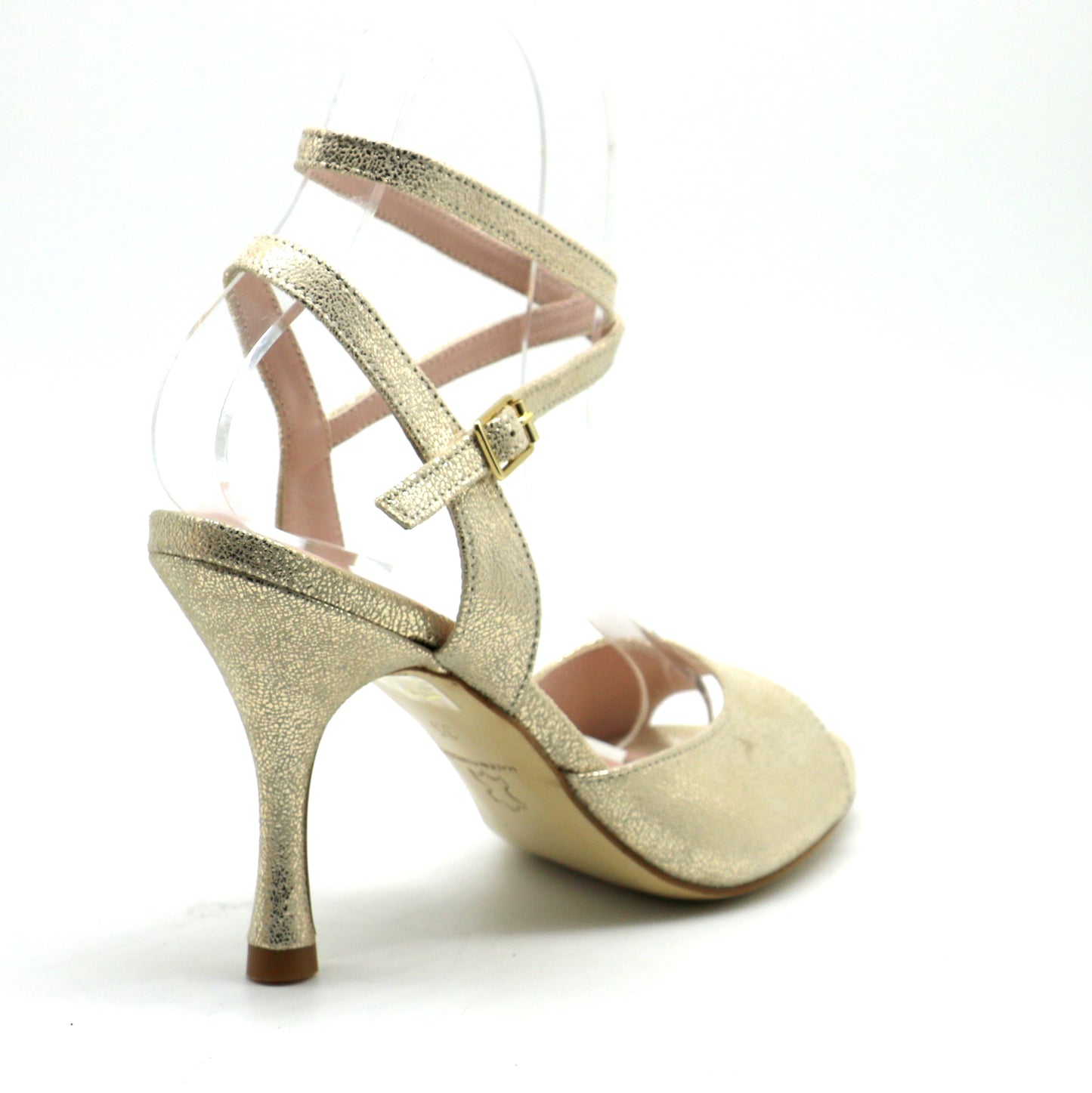 Sentimental doré satiné talons 8cm