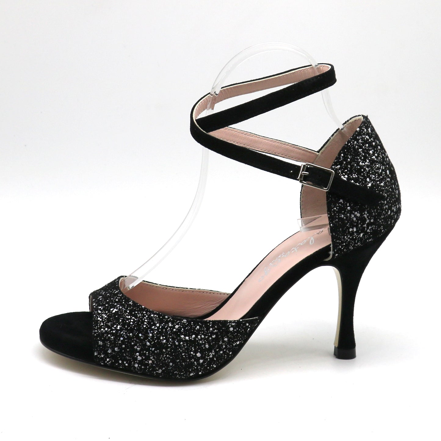 Picaflor daim noir étoilé talons 8cm