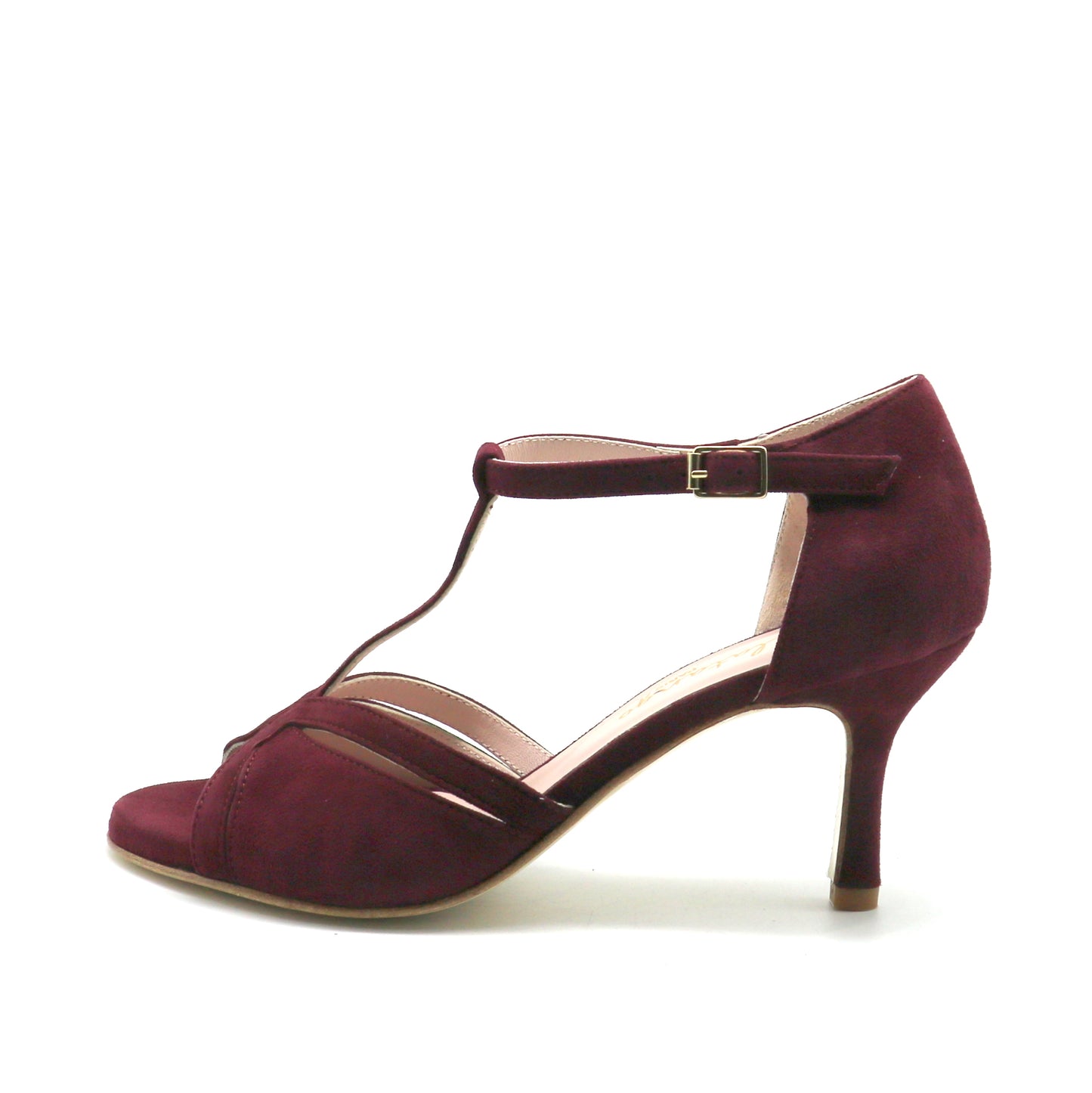 Aubergine velvet Coco 7cm heels