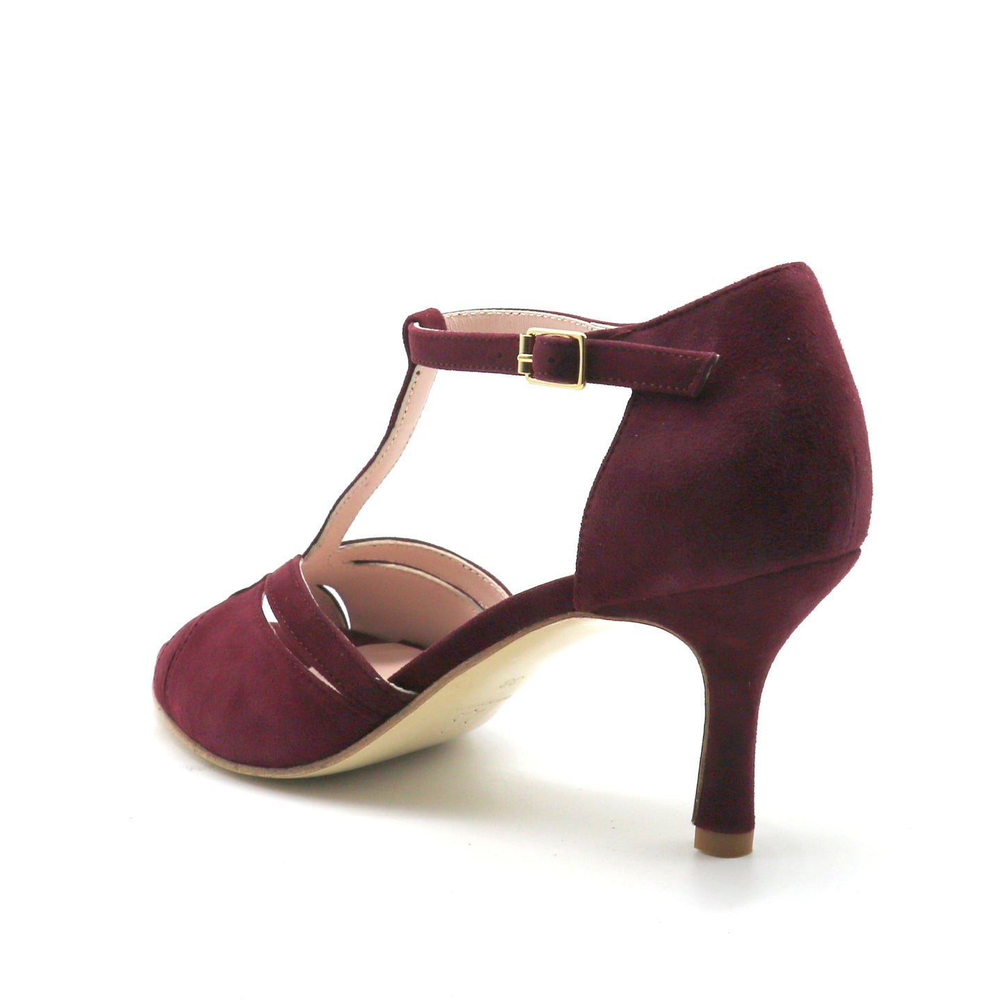 Aubergine velvet Coco 7cm heels