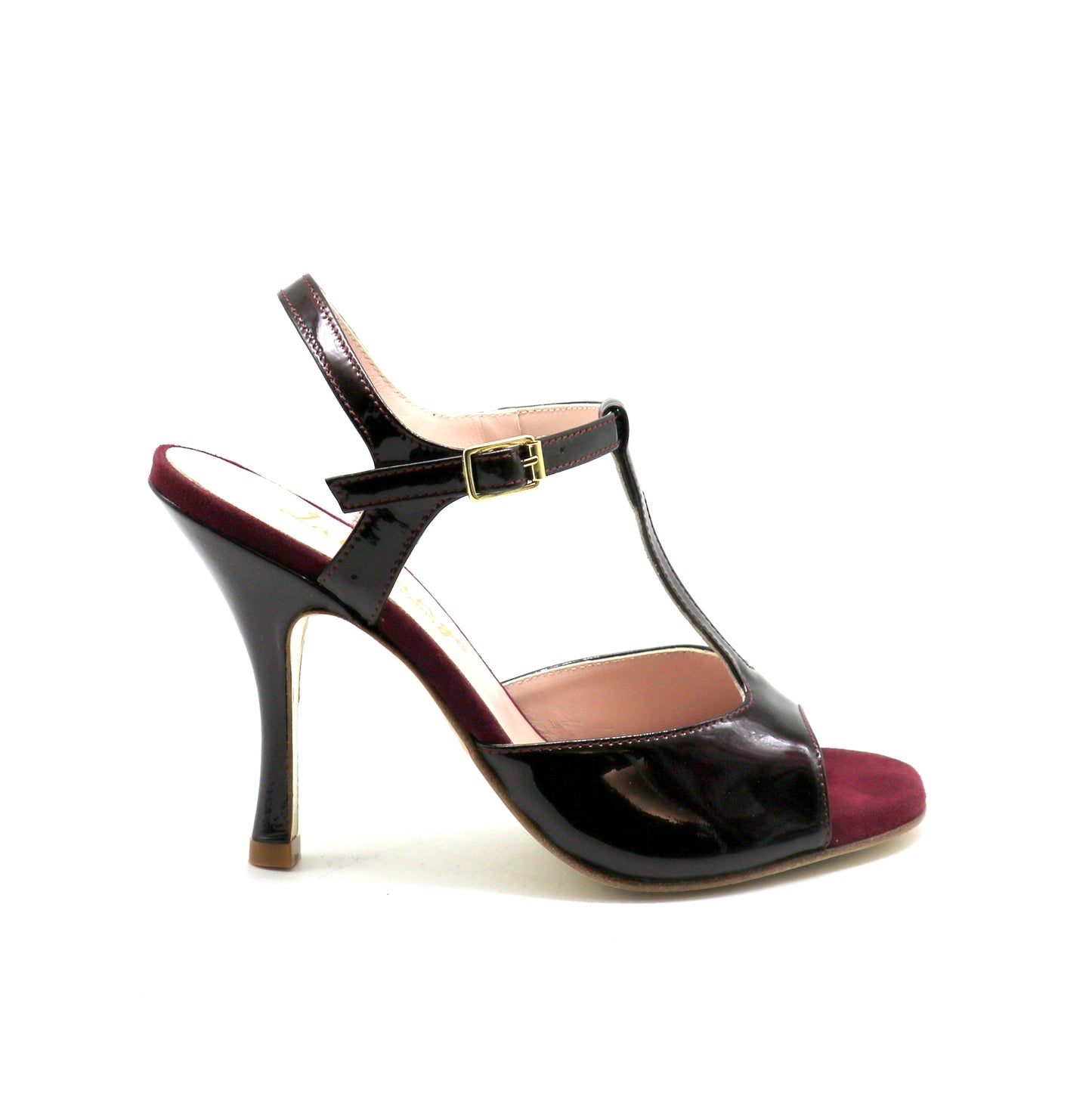 Simple aubergine varnish 9cm heels