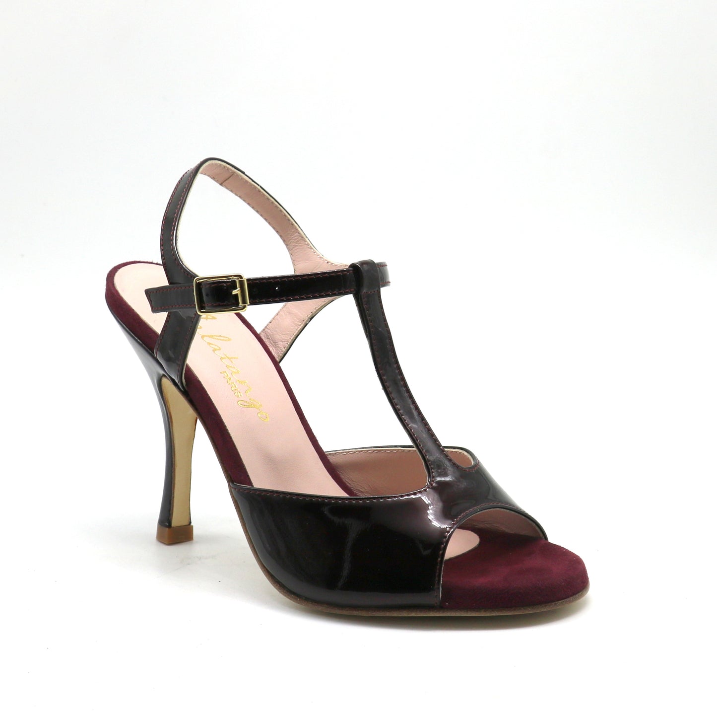 Simple aubergine varnish 9cm heels