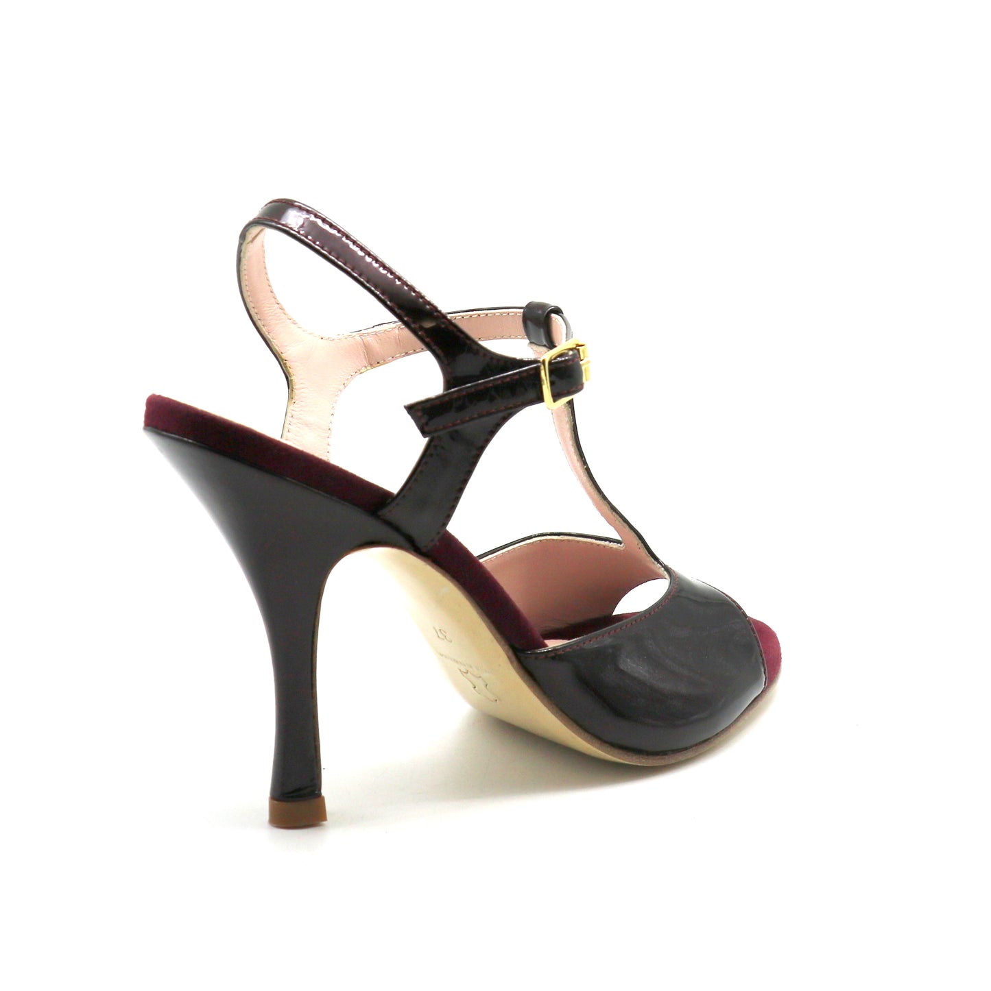Simple aubergine varnish 9cm heels