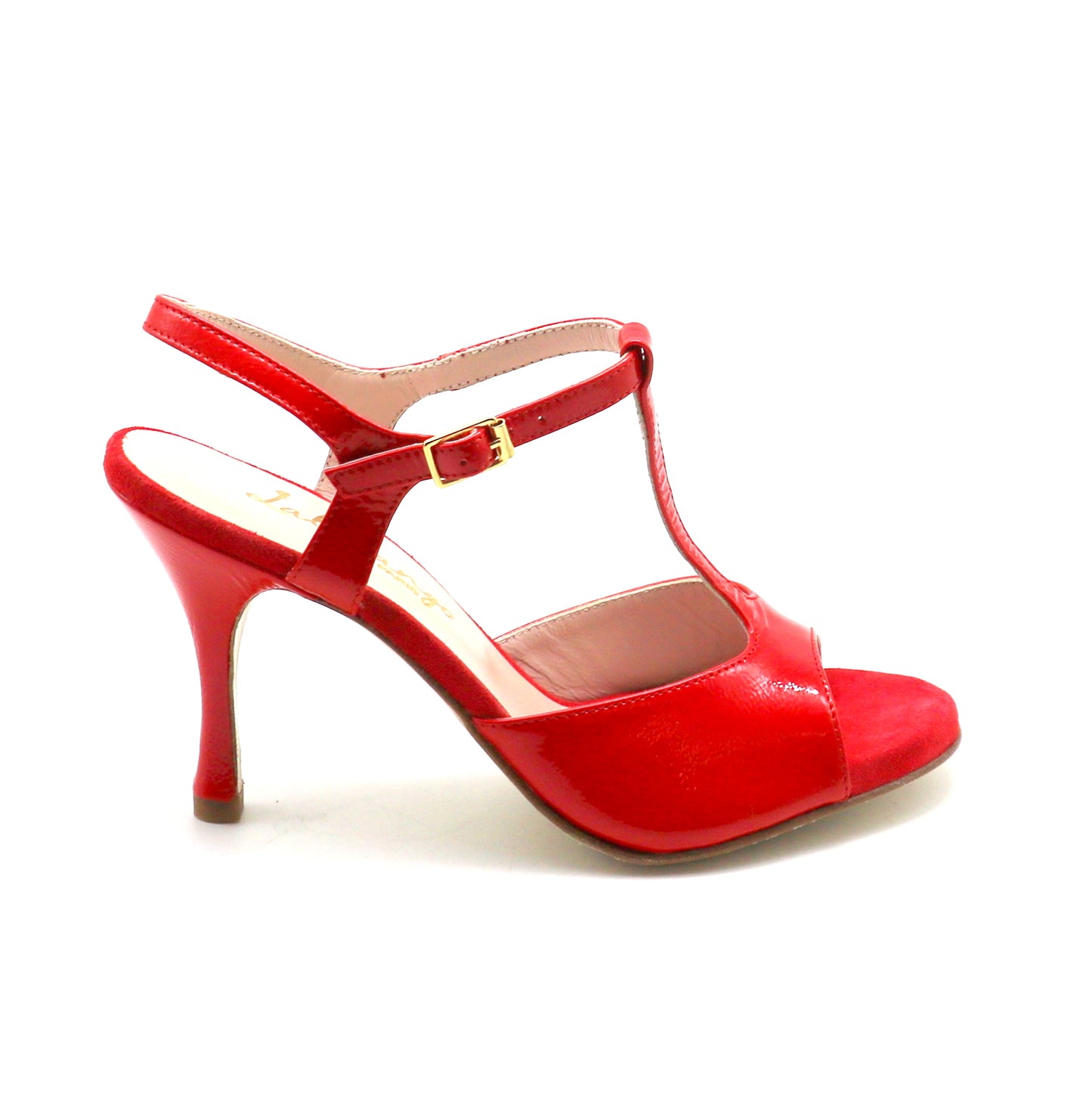 Sencillo red patent heels 8cm