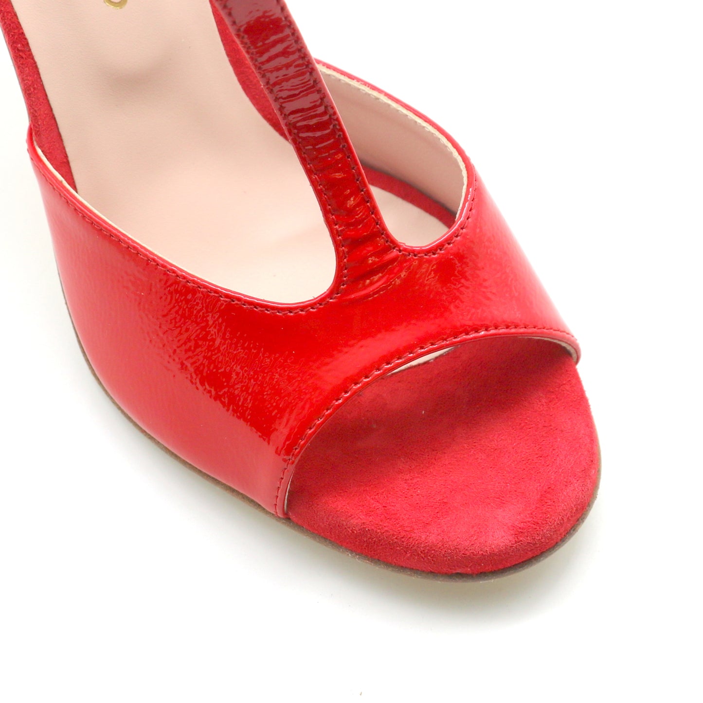 Sencillo red patent heels 8cm