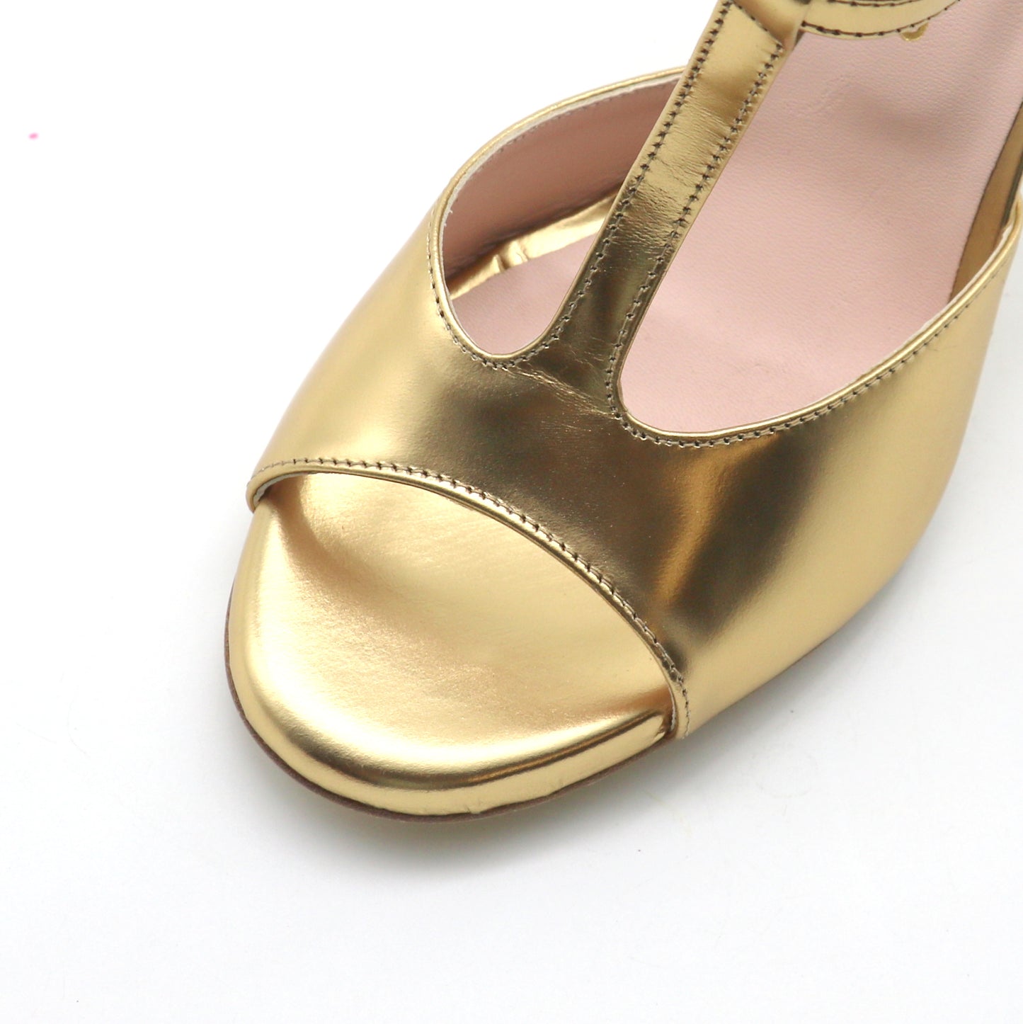 Sencillo cuir or lisse talons 9cm