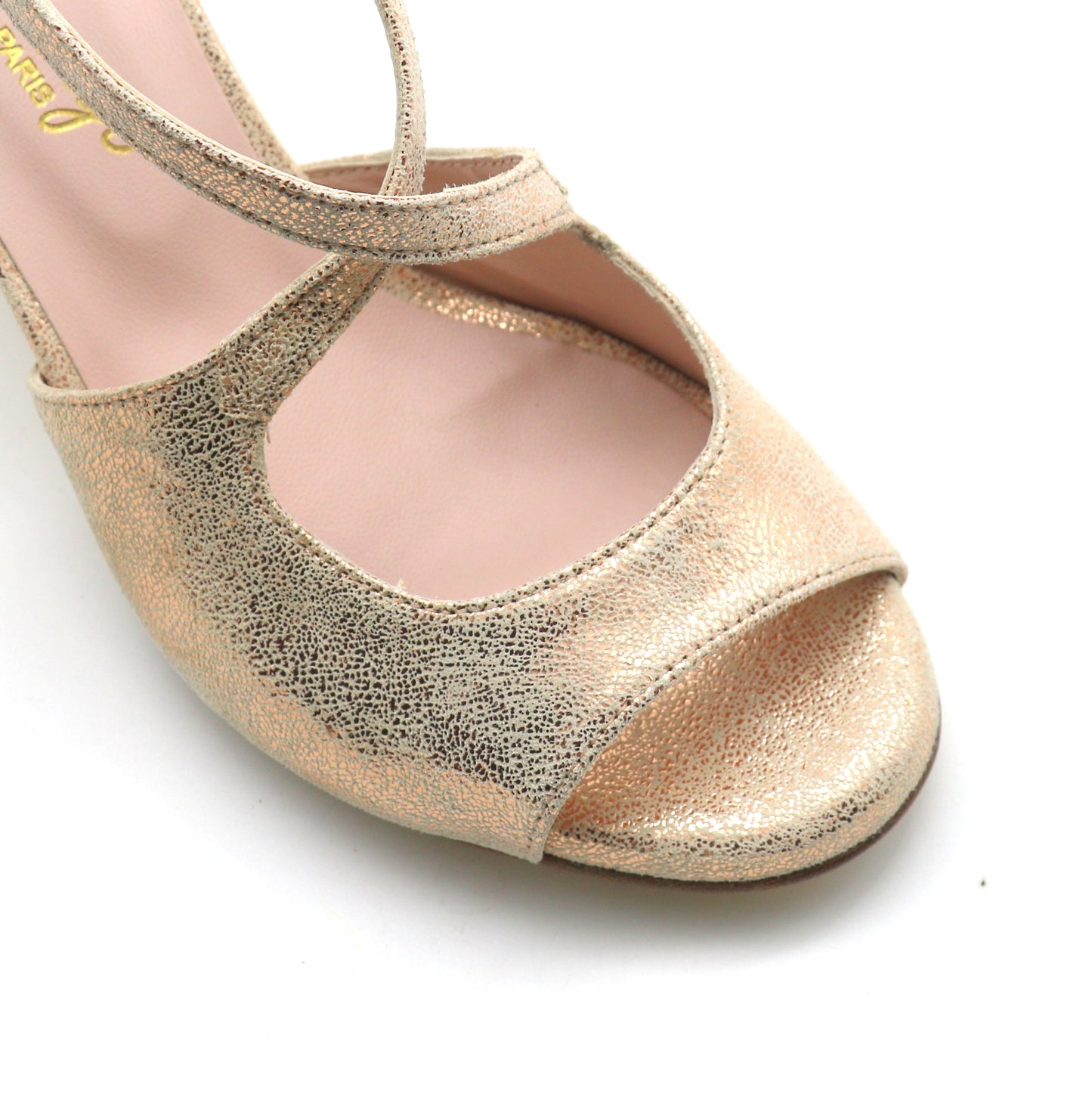 Croisé Champagne Rosé satiné talons 6cm
