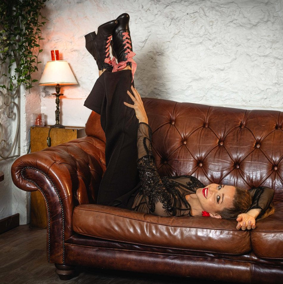 Bilbo black smooth leather ankle boots 