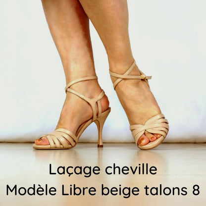 Libre beige heels 8cm