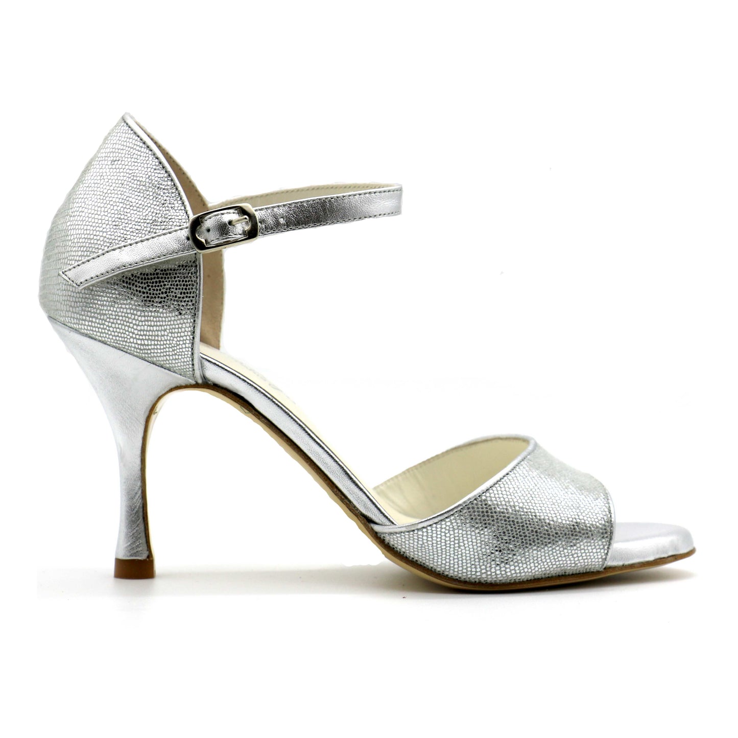 Flor Silver Snake heels 8cm