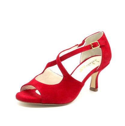 Croisé Velvet Deep Red heels 6cm