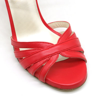Libre coral red heels 8cm
