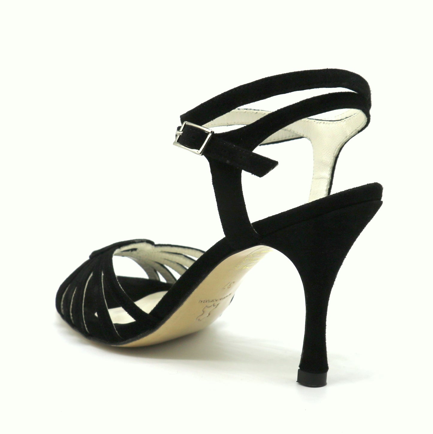 Aire black suede heels 8cm
