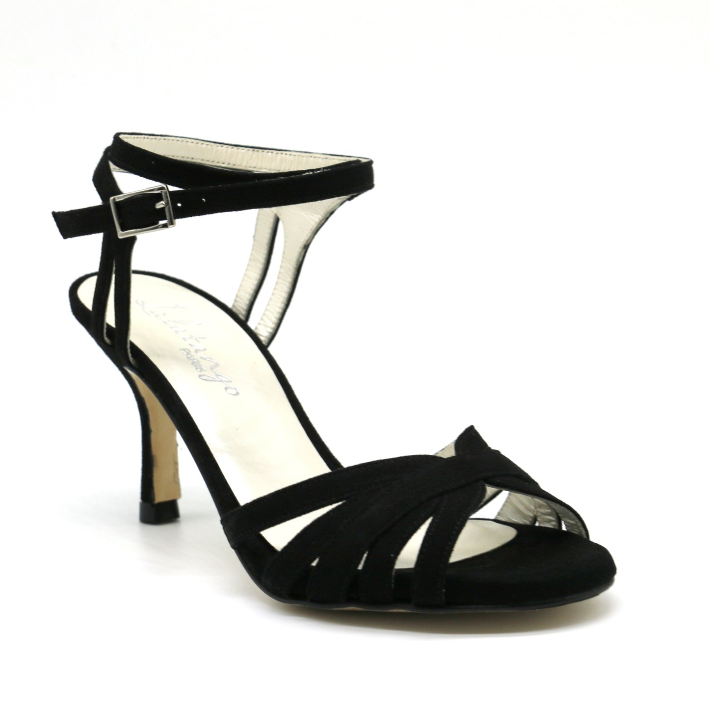 Libre black suede heels 7cm