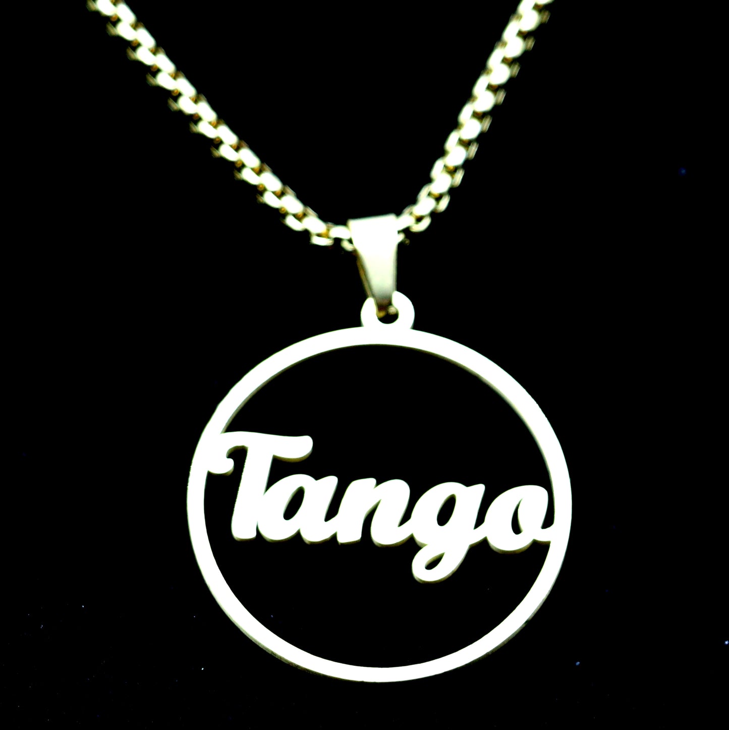 Pendentif "tango" doré