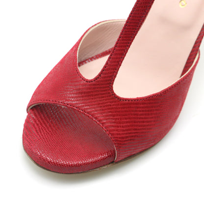 Sencillo red snake style heels 7cm