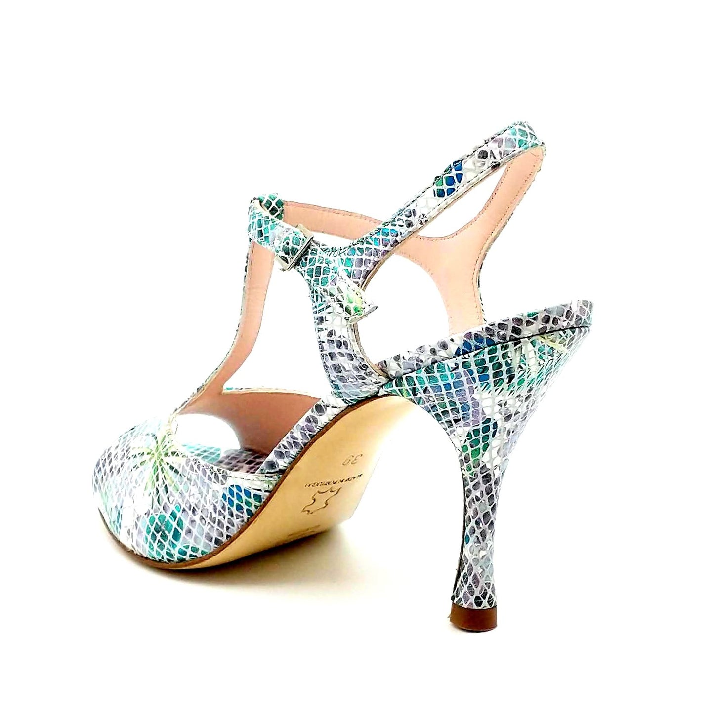 Sencillo blue tropic heels 8cm