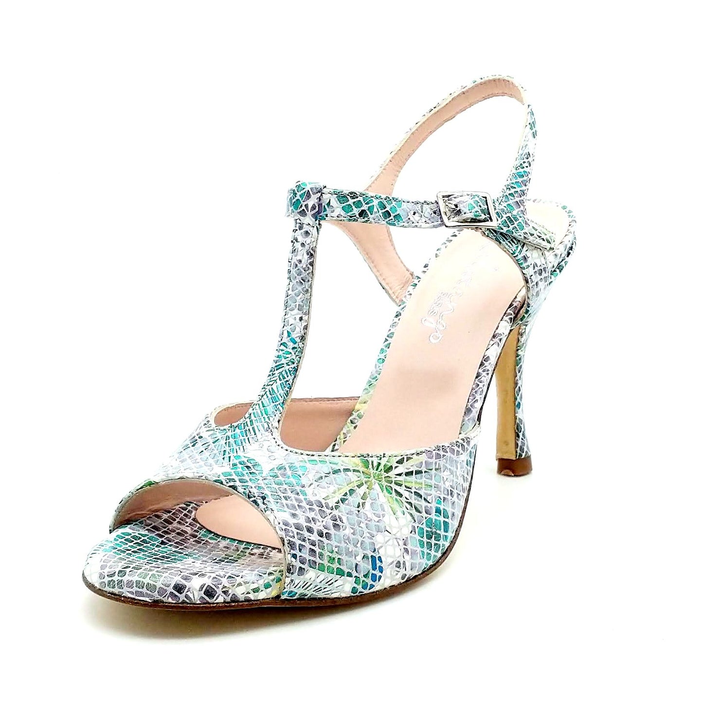 Sencillo blue tropic heels 8cm