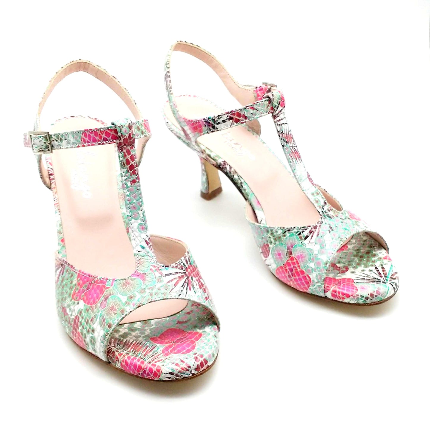 Sencillo pink tropic heels 6cm